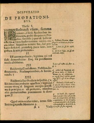 Disputatio De Probationibus.