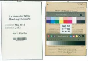 Entnazifizierung Kaethe Kurz , geb. 02.06.1905 (Masseuse)