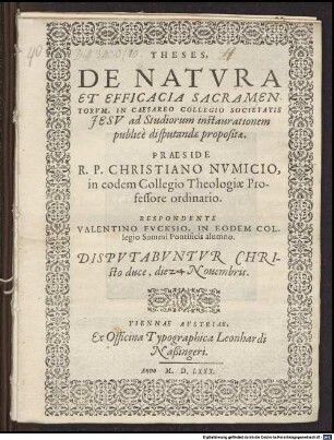Theses de natura et efficacia sacramentorum