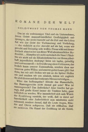Romane der Welt