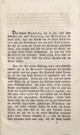 Das alte Schloß Mainberg bei Schweinfurt und seine frühern Bewohner : Historische Skizze mit Abbildungen