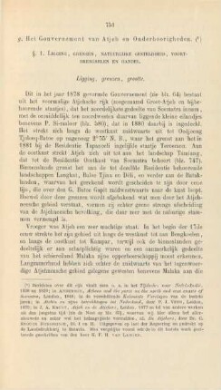 g. Het gouvernement van Atjeh en onderhoorigheden