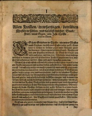 Warhafftiger, gründtlicher, Christlicher bericht, unnd bescheidne Antwort, auff das Buch Caspar Aulnbergers ... genennet, Erhebliche und wichtige ursachen, warum die Altglaubige, Catholische Christen bey dem alten waren Christenthumb ... beharren