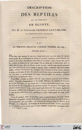 Description des reptiles qui se trouvent en Égypte