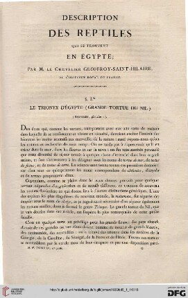 Description des reptiles qui se trouvent en Égypte
