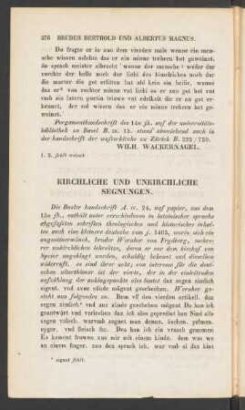 Kirchliche Und Unkirchliche Segnungen.