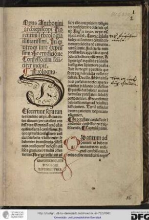 Confessionale: Defecerunt scrutantes scrutinio. Add: Johannes Chrysostomus, Sermo de poenitentia, together with Henricus de Hassia: Regulae ad cognoscendum differentiam inter peccatum mortale et veniale