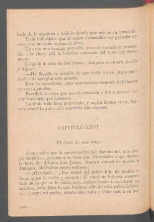 Capítulo XXVI - El éxito de una farsa
