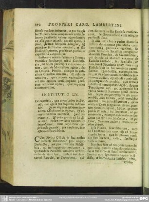 Institutio LIV. De Conviviis, quae parari solent in dioecesi, cum officia pro Defunctis indicuntur