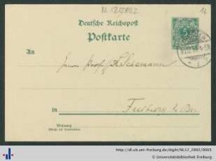 Postkarte vom 30.12.1899.