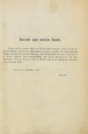 Vorrede zum zweiten Bande