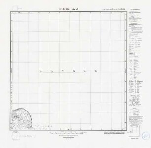 1933 Gr. Klütz-Höved, Meßtischblatt (4cm - Karte)