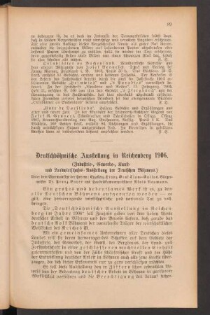 Deutschböhmische Ausstellung in Reichenberg 1906