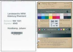 Entnazifizierung Johann Horstkamp, geb. 14.06.1904 (Werkmeister)