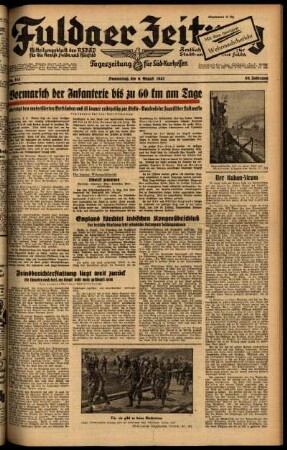 Ausgabe vom Donnerstag, den 06. August 1942.