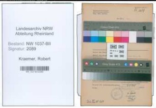 Entnazifizierung Robert Kraemer , geb. 27.01.1896 (Direktor)