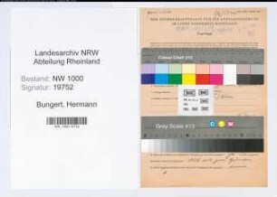 Entnazifizierung Hermann Bungert, geb. 10.08.1908 (Kaufm.Angest.)