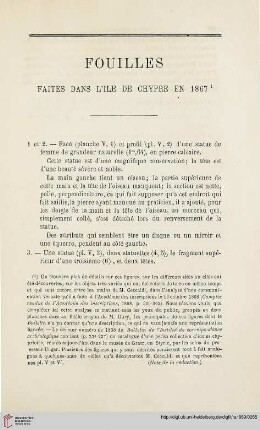 N.S. 19.1869: Fouilles faites dans l'île de Chypre en 1867