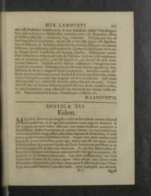 Epistola XLI. - L.