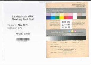 Entnazifizierung Ernst Mruck , geb. 19.11.1897 (Rektor)