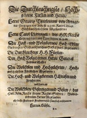 Schwedisches Fried- und Freudenmahl, zu Nürnberg den 25. des Herbstmonats, im Heiljahr 1649. gehalten : in jetzo neu-üblichen hochteutschen Reimarten besungen