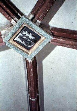 Schlußstein mit dem Wappen des Abtes Johannes II. Eßlinger