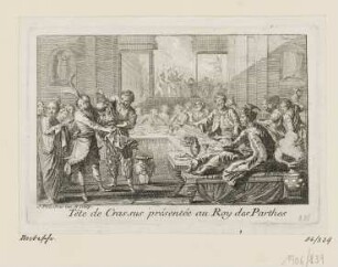 Tête de Crassus présentée au Roy des Parthes