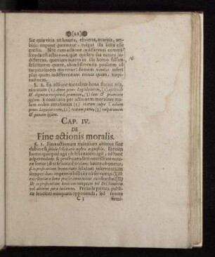 Cap. IV. De Fine actionis moralis.