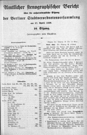 No. 16, 17. April 1928