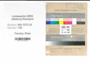 Entnazifizierung Rose Frerichs , geb. 16.03.1907 ()