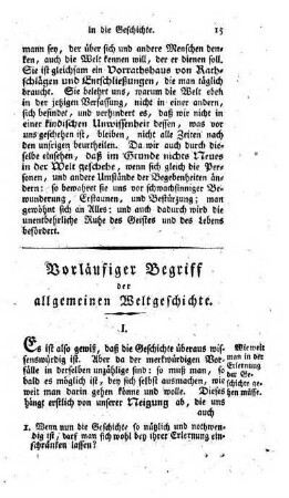 Vorlaeufiger Begriff der allgemeinen Weltgeschichte