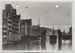 Danzig, Speicher an der Mottlau und Kuhbrücke