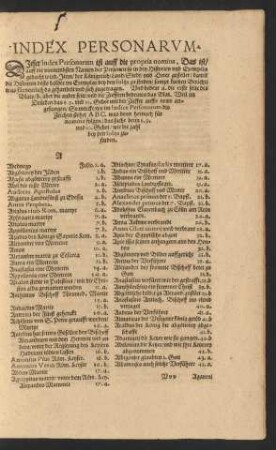 Index Personarum.