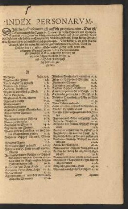 Index Personarum.