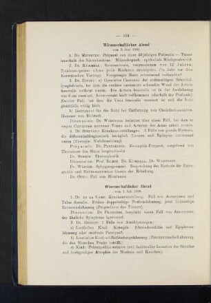 Wissenschaftlicher Abend vom 1. Juli 1899.