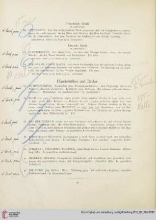 Handschriften und Bücher (Nr. 85-91)