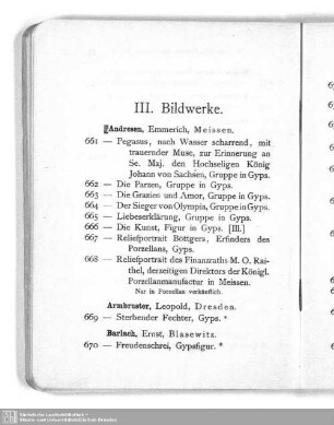 III. Bildwerke