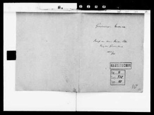 Briefe an Großherzogin Mathilde von ihrem Bruder Otto, König von Griechenland
