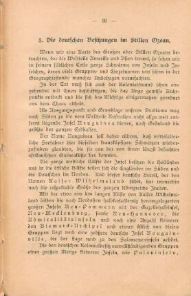 5. Die deutschen Besitzungen im Stillen Ozean