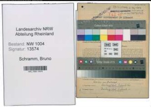 Entnazifizierung Bruno Schramm , geb. 20.10.1898 (Arbeiter)