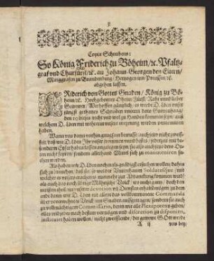 3-15, Abschrifften etlicher denckwürdiger Schreiben vnd Patenten...