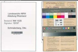 Entnazifizierung Otto Schmalenberg , geb. 29.12.1892 (Markenmeister)