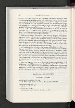 Quellen und Darstellung.