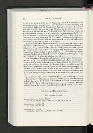 Quellen und Darstellung.