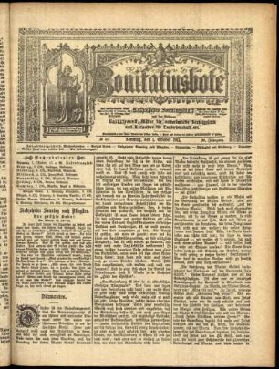 Erste Ausgabe vom Sonntag, den 01. Oktober 1911.
