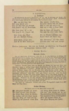 Dritter Zeitraum. Die Zeit des Verfalls der ritterlichen, des Erwachens der bürgerlichen Dichtung (1330-1517).