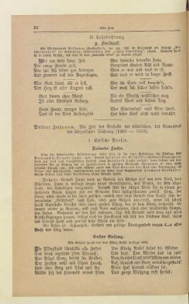 Dritter Zeitraum. Die Zeit des Verfalls der ritterlichen, des Erwachens der bürgerlichen Dichtung (1330-1517).