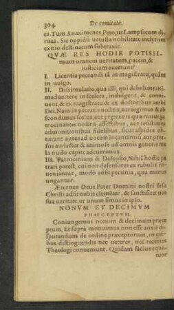 Nonum Et Decimum Praeceptum.