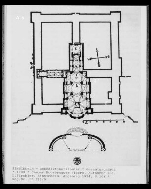 Grundriss des Benediktinerklosters in Einsiedeln