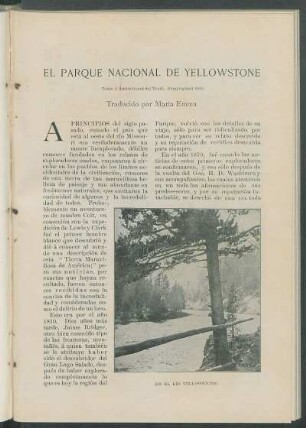 El Parque Nacional de Yellowstone. : Texto é ilustraciones del Truth.